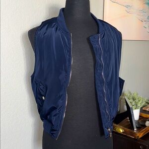 Women's Navy Bomber Vest